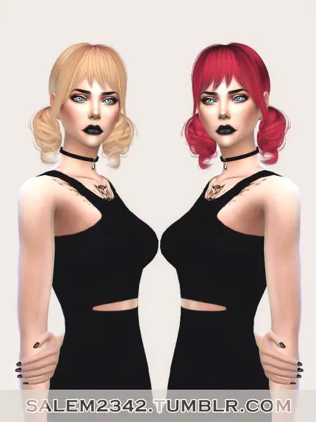 Salem2342: Alesso`s Himiko Hairstyle Retextured for Sims 4