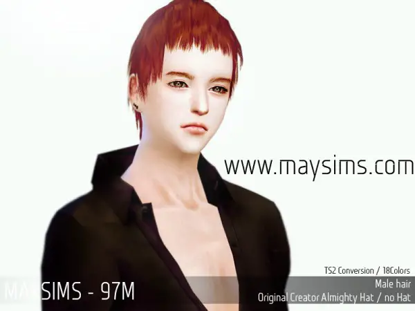 MAY Sims: May Hairstyle 97M for Sims 4