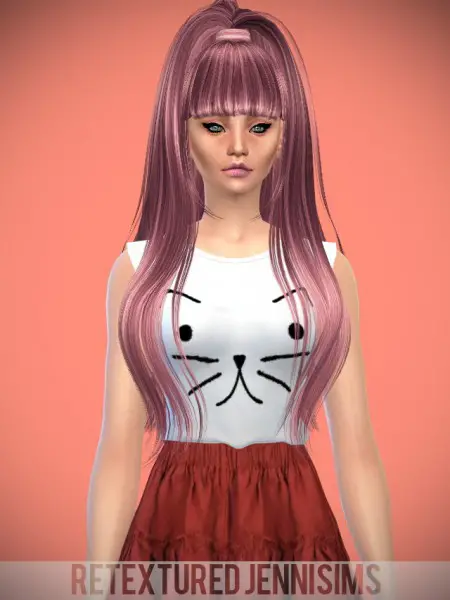 Jenni Sims: Butterfly`s 029 hairstyle retextured for Sims 4