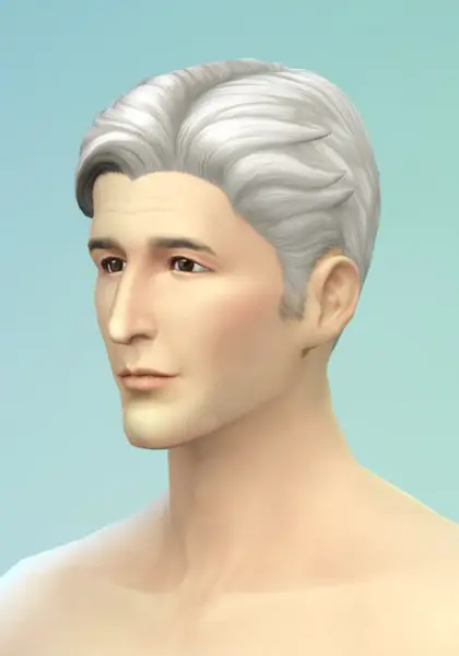 Rusty Nail: Short slicked back hairstyle retextured for Sims 4