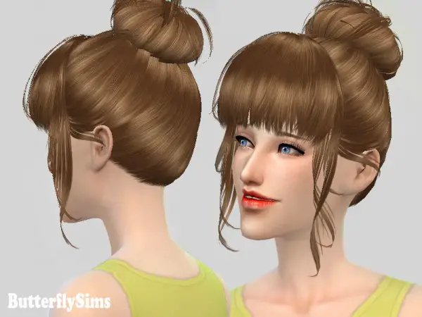 Butterflysims: Hairstyle 153 for Sims 4