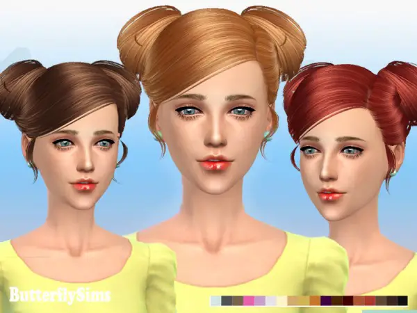 Butterflysims: Hairstyle 078 for Sims 4