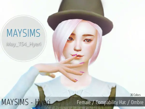 MAY Sims: Hyeri hairstyle for Sims 4