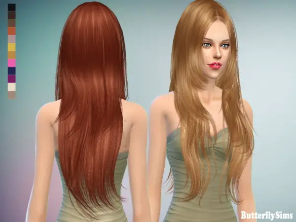 Butterflysims: Hairstyle 018CF NO hat for Sims 4