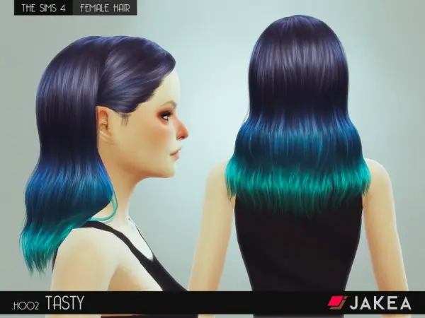 The Sims Resource: JAKEA   H002   TASTY hairstyle for Sims 4