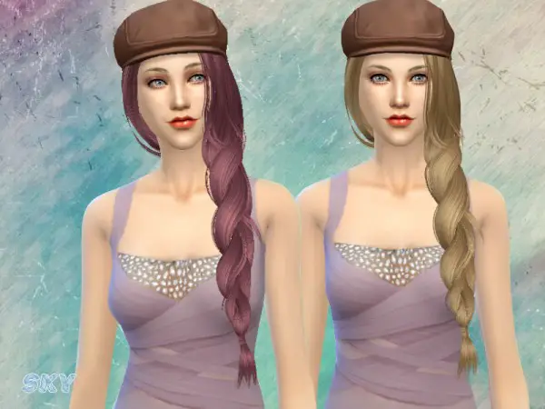 The Sims Resource: Hairstyle 155 Ailisa by Skysims for Sims 4