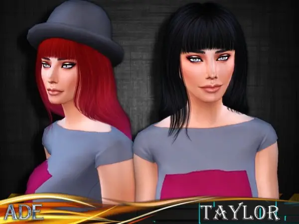 The Sims Resource: Taylor hairstyle by Ade Darma for Sims 4