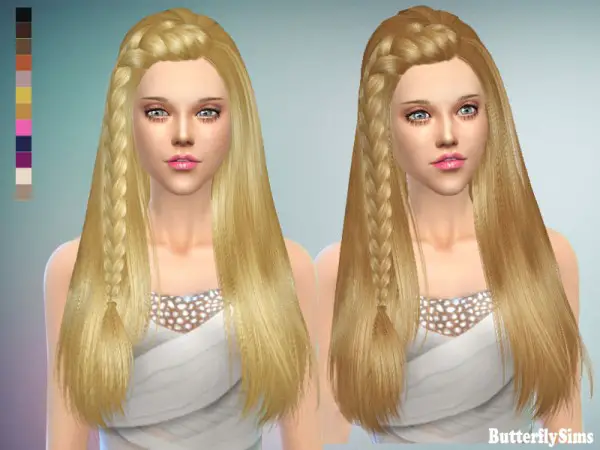 Butterflysims: Hairstyle 152 for Sims 4
