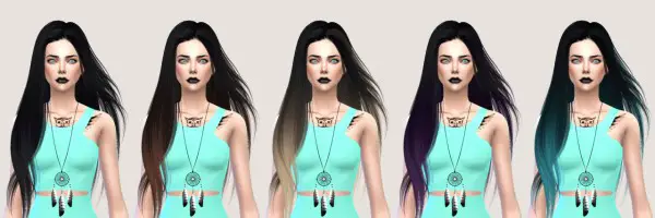 Salem2342: Skysims  251 hairstyle retextured for Sims 4