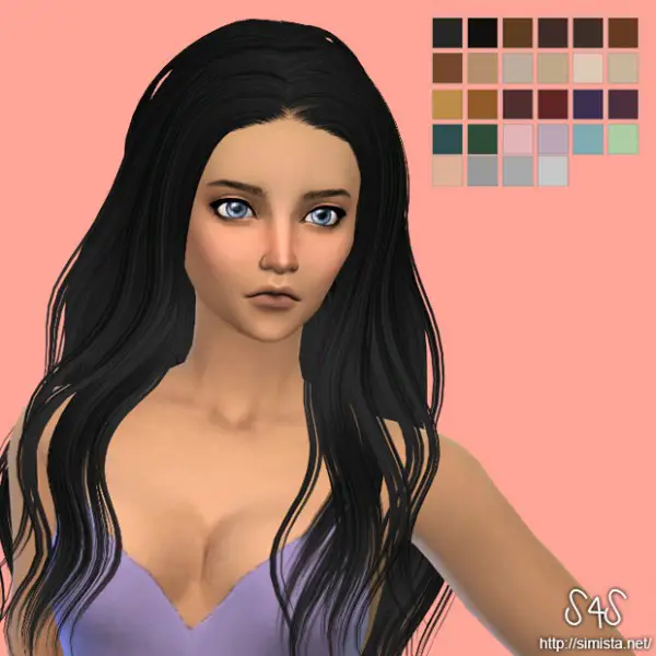 Simista: SkySims 197 Hairstyle Retextured for Sims 4