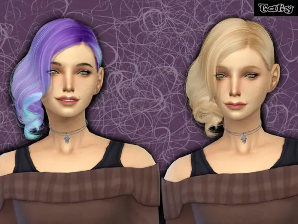 The Sims Resource: Alesso`s Aphrodite hairstyle retextured by Taty for Sims 4