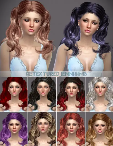 Jenni Sims: Newsea`s hairstyle Gold Leaf,LightYear retextured for Sims 4