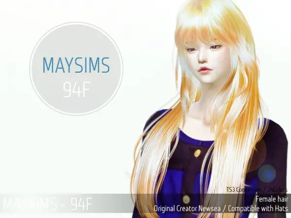 MAY Sims: May Hairstyle 94F retextured for Sims 4