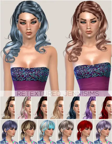 Jenni Sims: Newsea`s Hairsyle Thornbird,Paulina, Marshmallow retextured for Sims 4