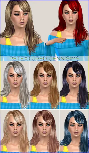 Jenni Sims: Newsea`s Hairs Lovers,Overflow retextured hairstyle for Sims 4