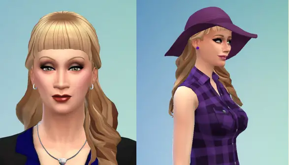 Birksches sims blog: HalfUp with short bangs hairstyle for Sims 4