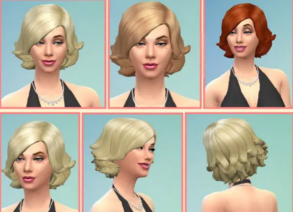 Birksches sims blog: Short Swept Hairstyle for Sims 4