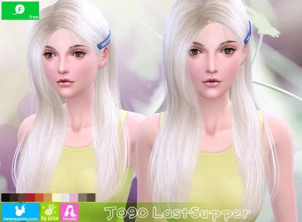 NewSea: J 090 Last Supper hairstyle for Sims 4