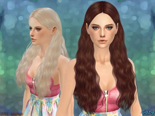 The Sims Resource: Marion Hairstyle by Cazy for Sims 4