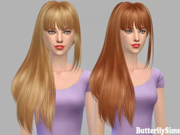 Butterflysims: Hairstyle 154 for Sims 4