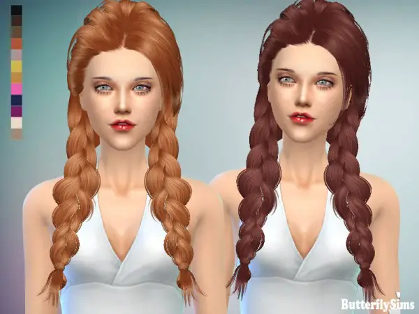 Butterflysims: Hairstyle 142 No hat for Sims 4