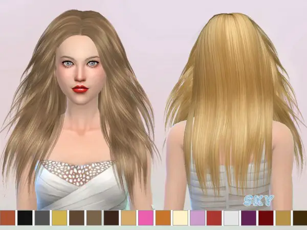The Sims Resource: Hairstyle 271 Jany by Skysims for Sims 4
