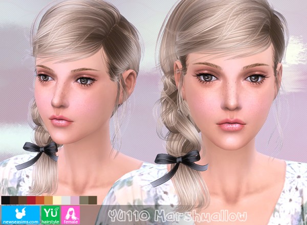 NewSea: YU110 Marshmallow hairstyle for Sims 4
