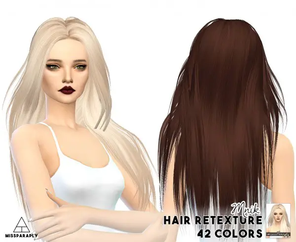Sims 4 Hairs ~ Miss Paraply: Skysims hairs retextured