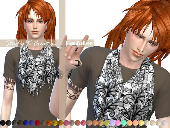 Studio K Creation: Animate hairstyle 28   Asuna for Sims 4