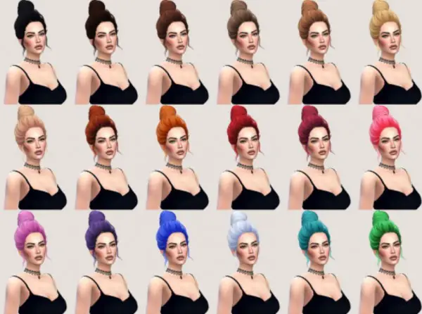 Salem2342: Skysims  Amily hair retextured for Sims 4