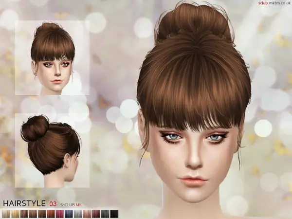 The Sims Resource: Hairstyle N3 for Sims 4