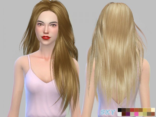 The Sims Resource: Hair 273 Mnik by Skysims for Sims 4