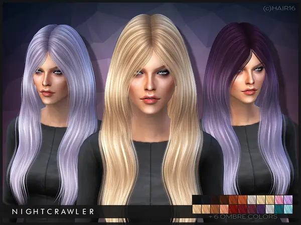 The Sims Resource: Hair 16 by Nightcrawler for Sims 4