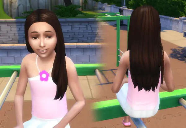 Mystufforigin: Glossy Hair for Girls for Sims 4