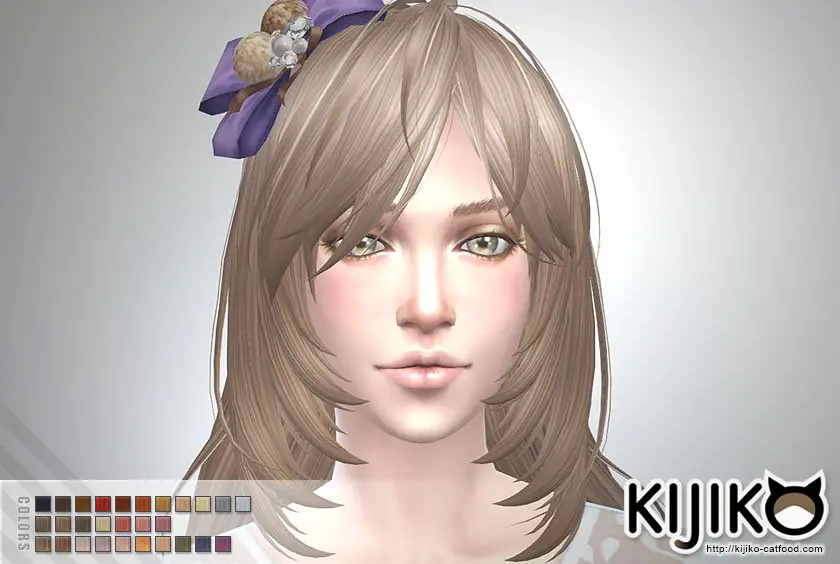Kijiko Sims Long Layered Hair For Her Sims 4 Hairs