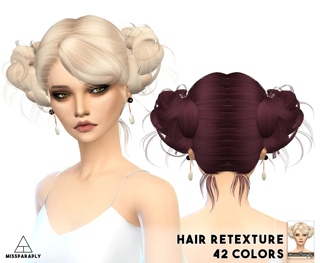 Sims 4 Hairs ~ Miss Paraply: Newsea`s Love And Kiwi ...