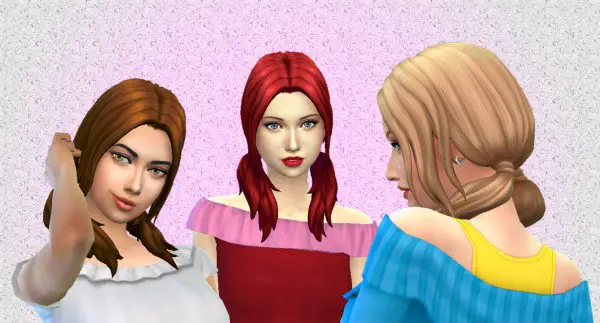Mystufforigin: Loose Wavy hairstyle for Sims 4