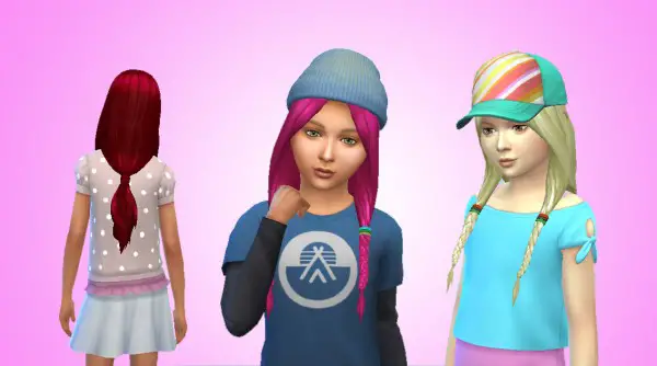 Mystufforigin: Sunset Hairstyle for Girls for Sims 4