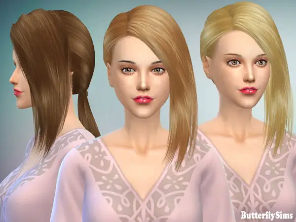 Butterflysims: Hairstyle156 No hat for Sims 4