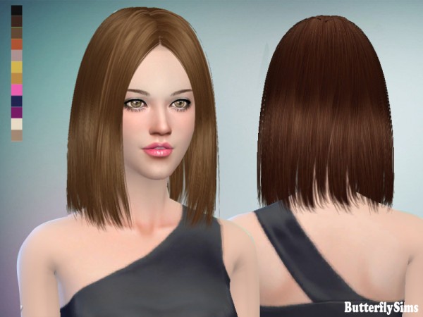 Butterflysims: Hairstyle 159 No hat for Sims 4