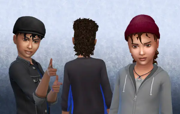 Mystufforigin: Brillit Boy Curls Conversion for Sims 4