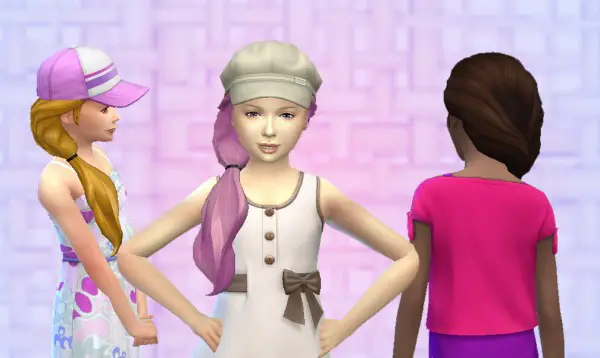 Mystufforigin: Sideways Hair for Girls for Sims 4