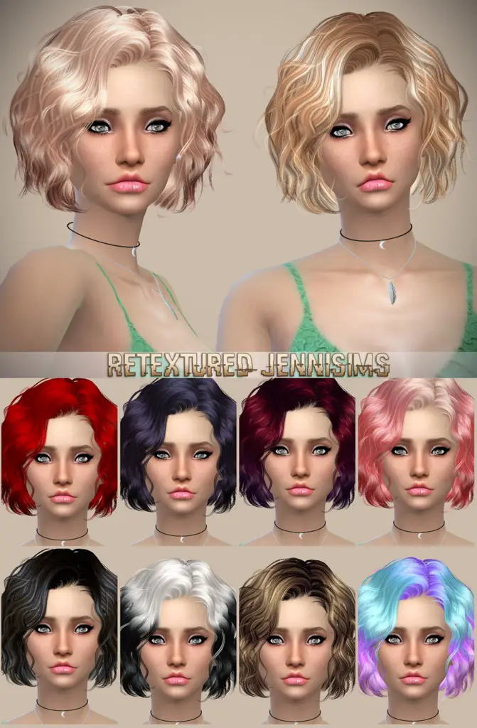 Jenni Sims Newsea S Foom Summer And Butterflysims Hairstyles Retextured Sims Hairs