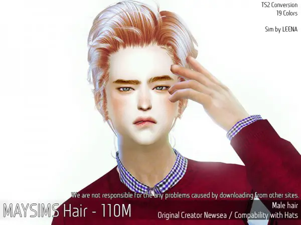 MAY Sims: May Hair 110M for Sims 4