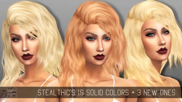 Simpliciaty: Stealthic’s Sleepwalking hair retextured for Sims 4