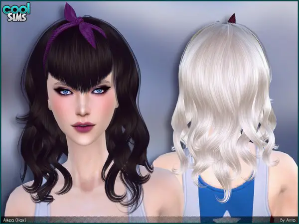 The Sims Resource: Aikea Hair by Anto for Sims 4