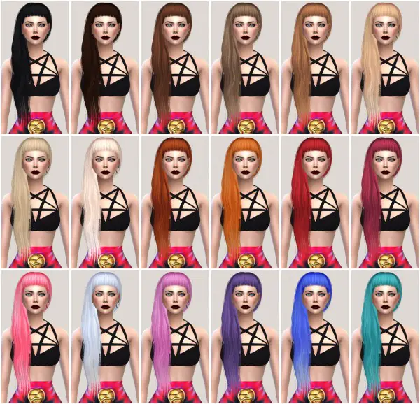 Salem2342: Anto Nocturnal hair retextured for Sims 4