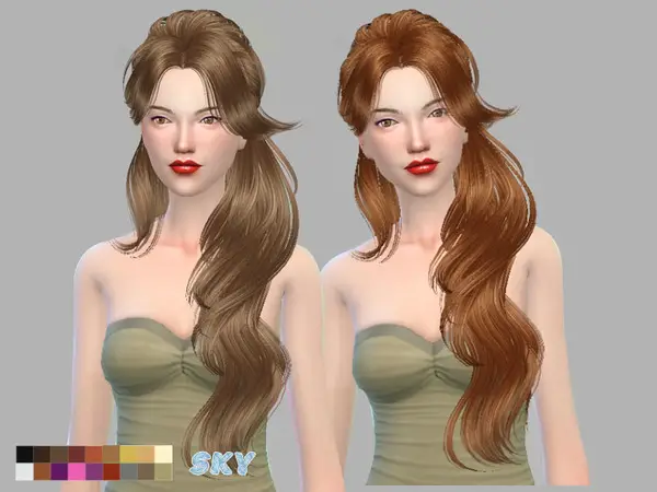The Sims Resource: Hair 068 by Skysims for Sims 4