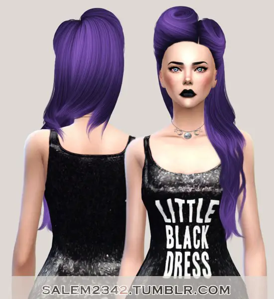 Salem2342: Nightcrawler Hair 21 Retextured for Sims 4