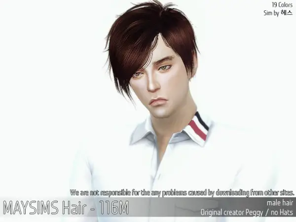 MAY Sims: May Hair 116M for Sims 4